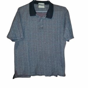 CIty Casuals by Haggar Blue Short Sleeve Polo